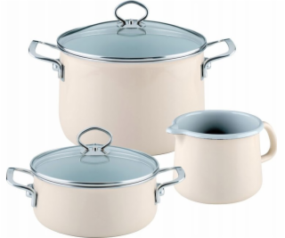 Riess RIESS - 3dílná sada hrnců. Avorio