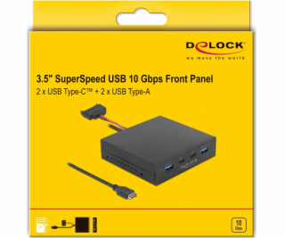Delock 3.5” USB 3.2 Gen 2 přední panel 2 x USB Type-C™ + ...