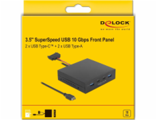 Delock 3.5” USB 3.2 Gen 2 přední panel 2 x USB Type-C™ + 2 x USB Typ-A