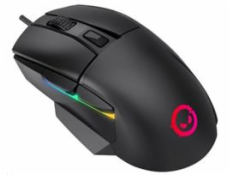 LORGAR Herní myš Jetter 357, drátová, až 8 000 DPI, RGB LED, Pixart ATG4090, 6tl., makra, černá