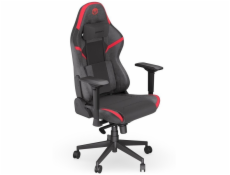 Endorfy herní židle Scrim RD / kombinace textil / kůže / černočervená