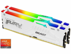 Kingston FURY Beast White DDR5 64GB (Kit 2x32GB) 5600MT/s DIMM CL36 RGB EXPO