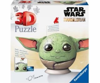3D puzzle koule Mandalorian Grogu s ušima, puzzle