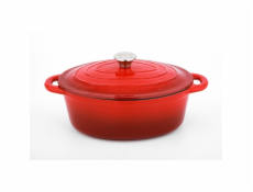 CS SOLINGEN Pekáč s poklicí litinový Xanten 37 x 22 cm červený CS-090975