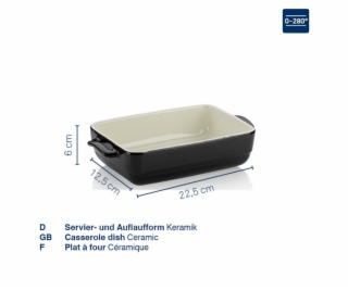 KELA Zapékací mísa MALIN 19 x 32 cm černá KL-11935