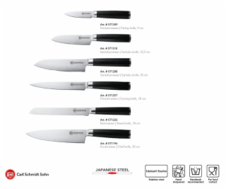 CS SOLINGEN Nůž santoku damascénská nerezová ocel 12,5 cm...