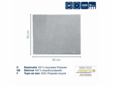 KELA Koupelnová předložka Maja 65x55 cm polyester šedá KL-23546
