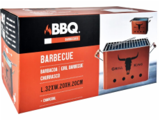 Přenosný gril na dřevěné uhlí GRILL KING 43 x 20 cm cihlová