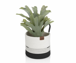 KELA Košík Hedda 20 cm směs bavlna/polyester bílo-černá K...