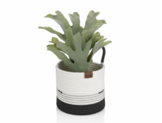 KELA Košík Hedda 20 cm směs bavlna/polyester bílo-černá KL-24455
