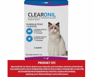 Francodex CLEARONIL Kapky proti blechám a klíšťatům pro k...