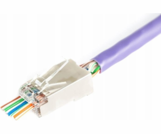 Zástrčka Digitus RJ45 (8P8C) průchozí DIGITUS kat.6 stíně...