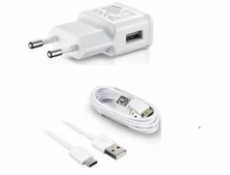 Samsung síťová nabíječka EP-TA200EWE + EP-DG970BWE, USB-C, 15W, bílá - bulk