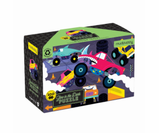 Mudpuppy Puzzle Monster Trucks - svítí ve tmě 100 dílků