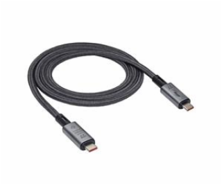 Akyga Kabel USB-C/USB-C 4.0, 240W 40Gbps, šedá 1m