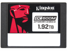 Kingston SSD DC600M 1920GB SATA III 2.5  3D TLC (čtení/zápis: 560/530MBs; 94/78k IOPS; 1DWPD), Mixed-use