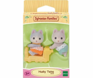 Epocha SYLVANIAN Twins Husky Dog Figure 5638