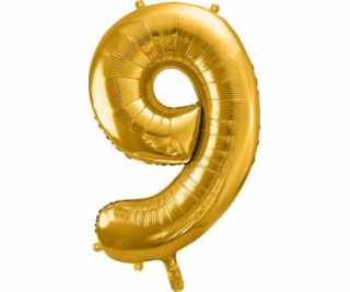 Balloon Fólie na párty číslo 9, 86 cm, Universal Golden