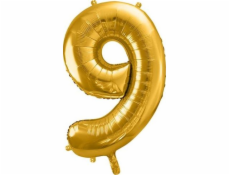 Balloon Fólie na párty číslo 9, 86 cm, Universal Golden