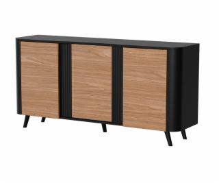 Cama Komoda VOLARE 151 x 39 x 75 cm černá/ořech