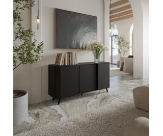 Cama Komoda VOLARE 151 x 39 x 75 cm černá