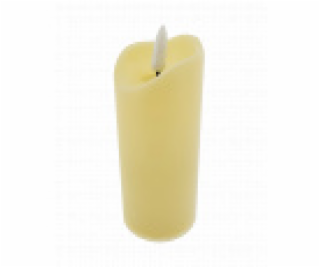 Svíčka dekorační LED bateriová 13 cm žlutá vanilka (2xAA)