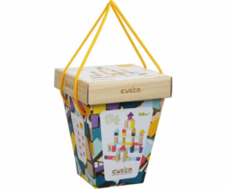 Dřevěná stavebnice Cubika 100 kusů.