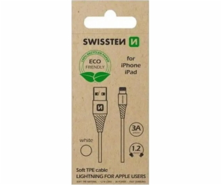 Swissten datový kabelusb/lightning bílý 1,2m  (eco balení)