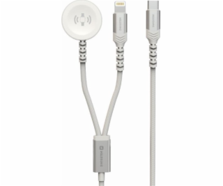 Swissten opletený magnetický kabel 2v1 pro apple watch a ...