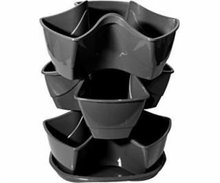 Květináč na bylinky COUBI HERBAL grafit 29,5x29,5x38cm