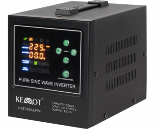 Zdroj záložní KEMOT PROsinus-800-LFP4 12V 230V 800VA 500W...