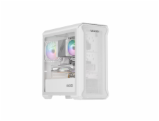 Počítačová skříň Genesis IRID 503 ARGB LITE/Mini Tower/Transpar./Bílá