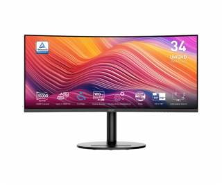 MSI Modern/MD342CQP/34 /VA/3440x1440/120Hz/1ms/Black/2R