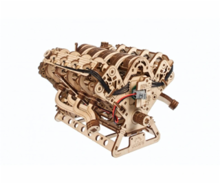 Ugears 3D dřevěné mechanické puzzle Motor V8