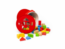 Bigjigs Toys První dřevěné kostky a vkládačka v bubínku