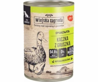 WIEJSKA ZAGRODA Duck with pear - vlhké krmivo pro psy - 400g