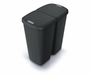 Odpadkový koš Prosperplast COMPACTA Q DUO, 45 l recyklova...