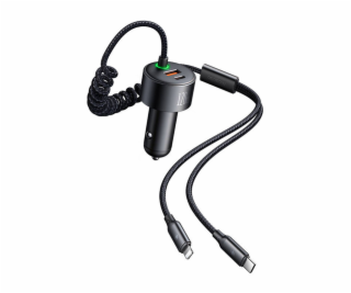 Mcdodo CC-0370 car charger, USB-C, Lightning, 120W, retra...