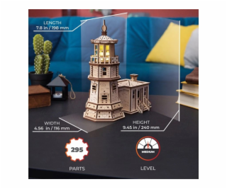 Ugears 3D dřevěné mechanické puzzle Maják Split Rock