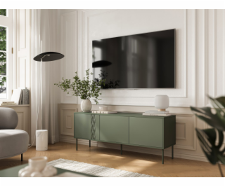 Cama Skříň RTV 3D TRESSE 150x40x55 matně zelená