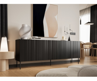 Cama Komoda ISLA 200x40x75 matná černá