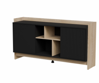 Cama Komoda PORTO 2D 150x38x77 dub/černá