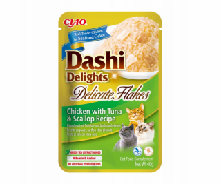 INABA CAT Dashi Delights Delicate Flakes Kuře s Tuňákem a...