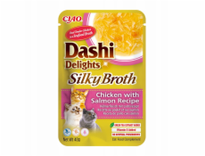 INABA CAT Dashi Delights Hedvábný vývar Kuře s lososem - pochoutka pro kočky - 40g