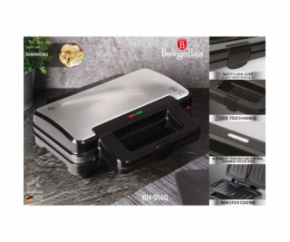 BERLINGERHAUS Sendvičovač s nepřilnavým povrchem 900 W Bl...
