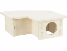 Trixie Tříkomorový domeček, pro křečky/degu, dřevo, 30 × 12 × 30 cm