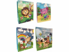 JU-PITER Dárková taška laminovaná Animals 128g 008M 28x34x9cm p12, cena za 1 ks.