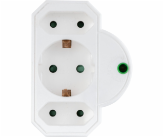 REV Steckdosenadapter 3-fach mit Überspannungsschutz, weiß