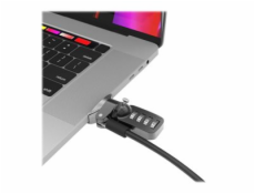 Compulocks Ledge Lock Adapter for MacBook Pro 16  (2019) with Combination Cable Lock - Nástavec zámku bezpečnostního slotu - stříbrná - s číselný kabelový zámek - pro Apple MacBook Pro 16  (Late 2019)