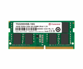 Transcend paměť 16GB SODIMM DDR4 3200 2Rx8 1Gx8 CL22 1.2V